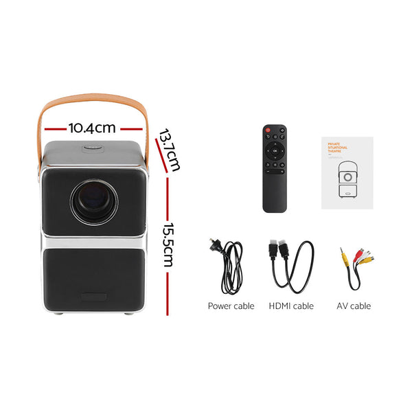Devanti Portable Wifi Video Projector 4K Home Theater Screen Cast HDMI Devanti