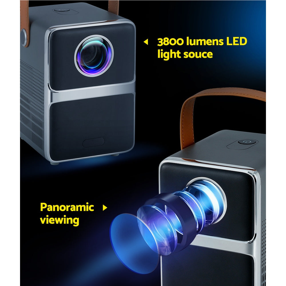 Devanti Portable Wifi Video Projector 4K Home Theater Screen Cast HDMI Devanti