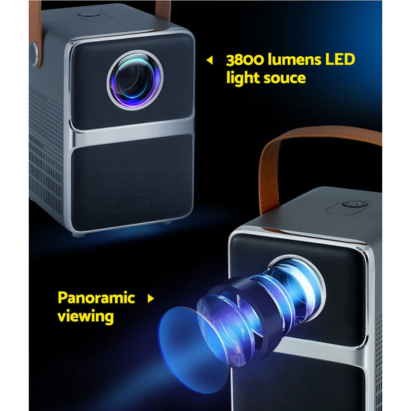 Devanti Portable Wifi Video Projector 4K Home Theater Screen Cast HDMI Devanti
