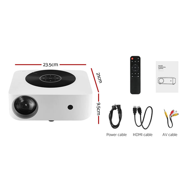 Devanti Wifi Bluetooth Video Projector Touch Screen 1080P Portable Home Cinema Devanti