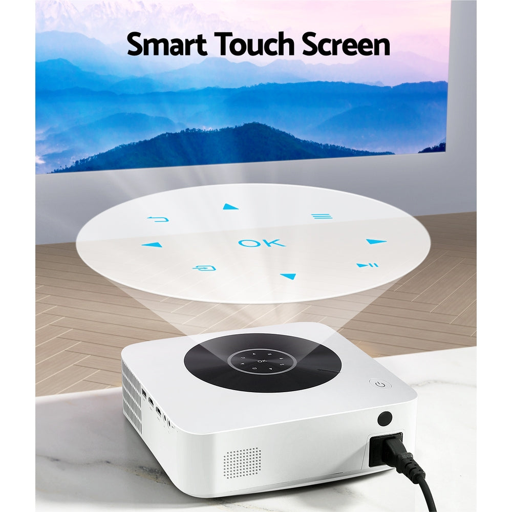 Devanti Wifi Bluetooth Video Projector Touch Screen 1080P Portable Home Cinema Devanti