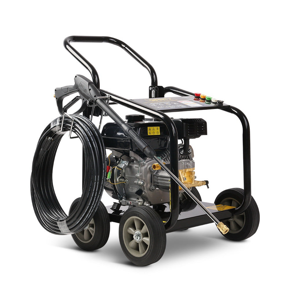 Giantz 4800PSI 20M Petrol High Pressure Cleaner Washer Water Jet Hose Gurney Giantz
