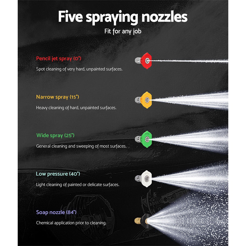 Giantz 4800PSI 20M Petrol High Pressure Cleaner Washer Water Jet Hose Gurney Giantz