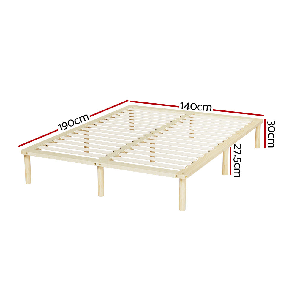 Artiss Bed Frame Double Size Wooden Base Mattress Platform Timber Pine AMBA Artiss