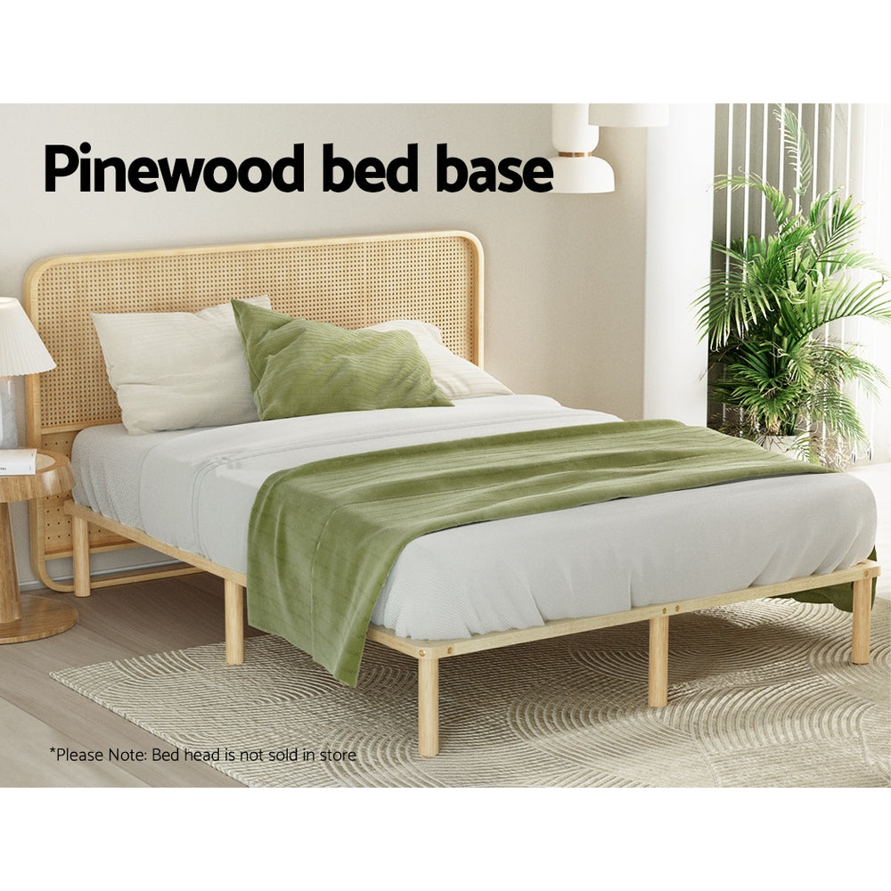 Artiss Bed Frame Double Size Wooden Base Mattress Platform Timber Pine AMBA Artiss