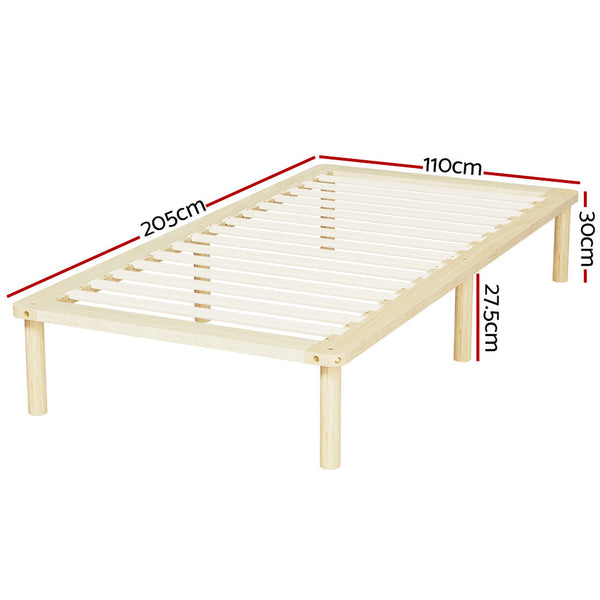 Artiss Bed Frame King Single Size Wooden Base Mattress Platform Timber Pine AMBA Artiss