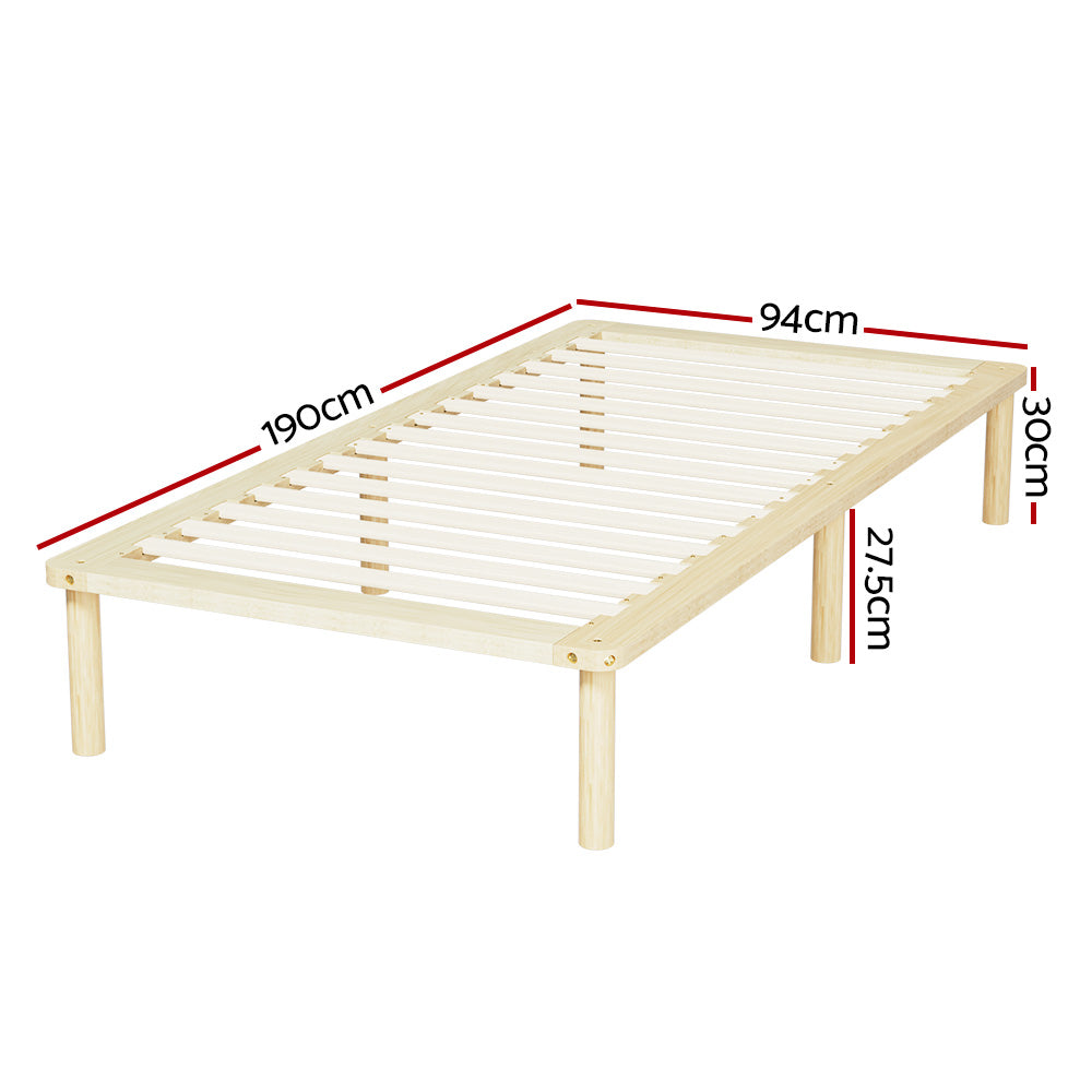 Artiss Bed Frame Single Size Wooden Base Mattress Platform Timber Pine AMBA Artiss