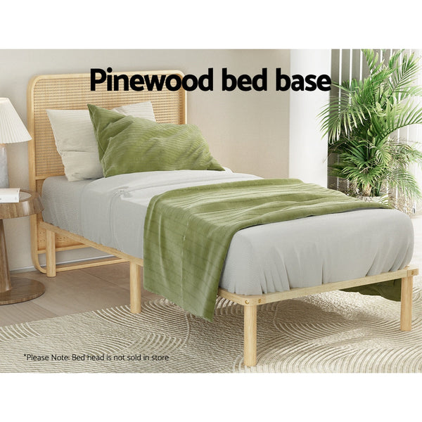Artiss Bed Frame Single Size Wooden Base Mattress Platform Timber Pine AMBA Artiss