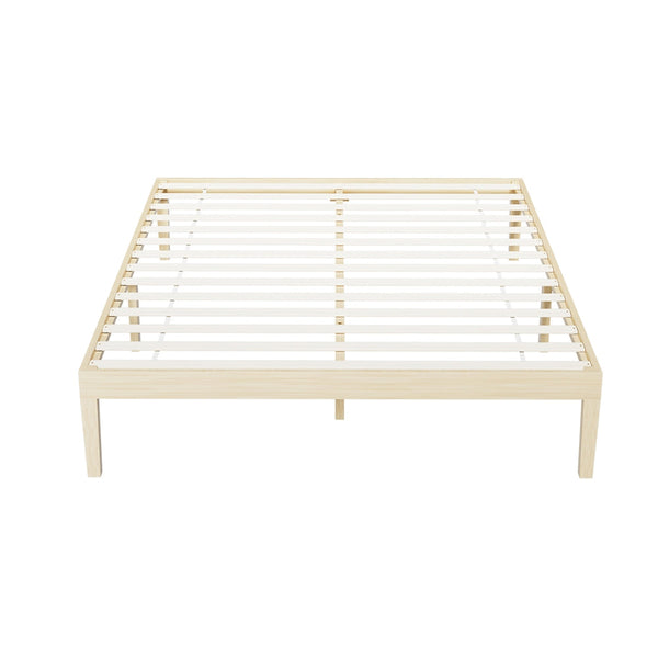 Artiss Bed Frame Double Size Wooden Base Mattress Platform Timber Pine BRUNO Artiss