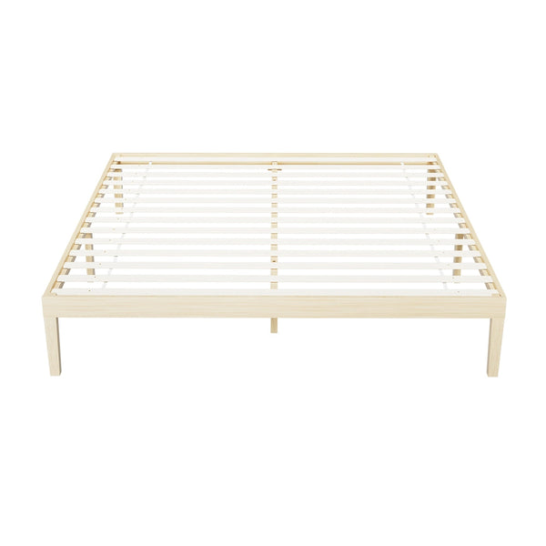 Artiss Bed Frame King Size Wooden Base Mattress Platform Timber Pine BRUNO Artiss