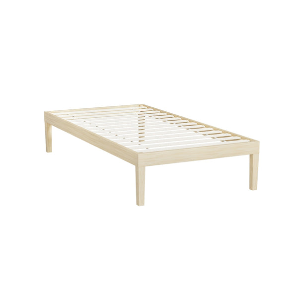Artiss Bed Frame Single Size Wooden Base Mattress Platform Timber Pine BRUNO Artiss
