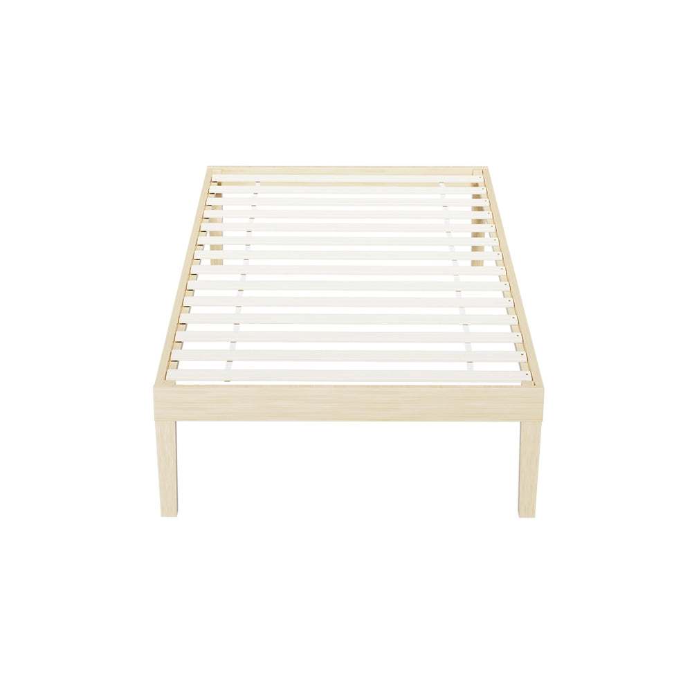 Artiss Bed Frame Single Size Wooden Base Mattress Platform Timber Pine BRUNO Artiss