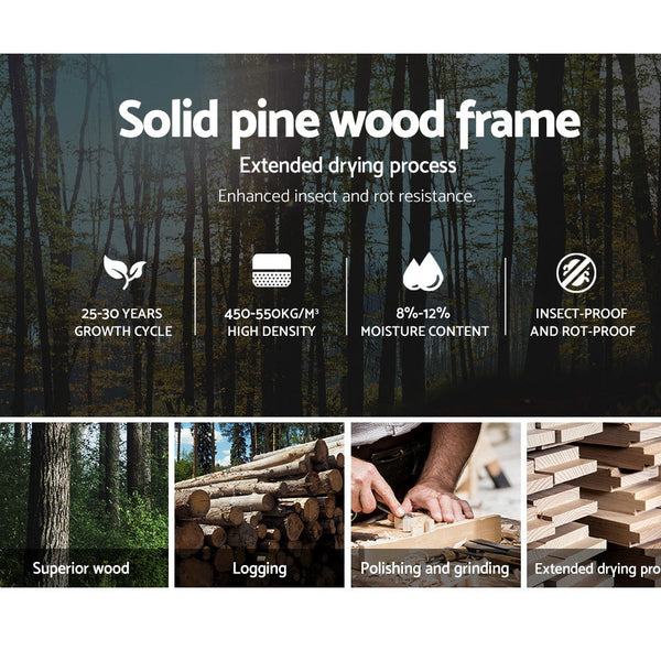 Artiss Bed Frame King Single Wooden Timber Mattress Size Base Bedroom Artiss