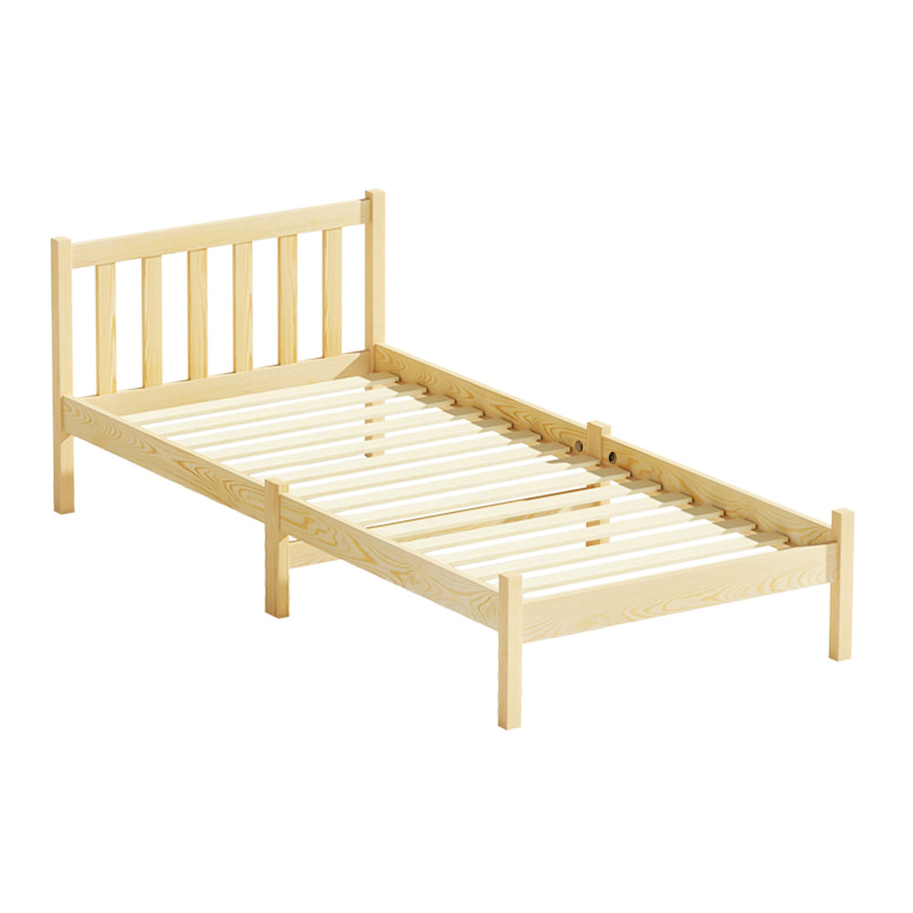 Artiss Bed Frame Wooden Single Size SOFIE Pine Timber Mattress Base OAK Artiss
