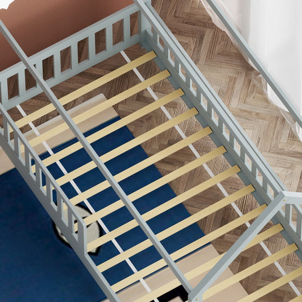 Artiss Wooden Bed Frame Single Size House Frame Pine Timber Base Platform Oak Artiss