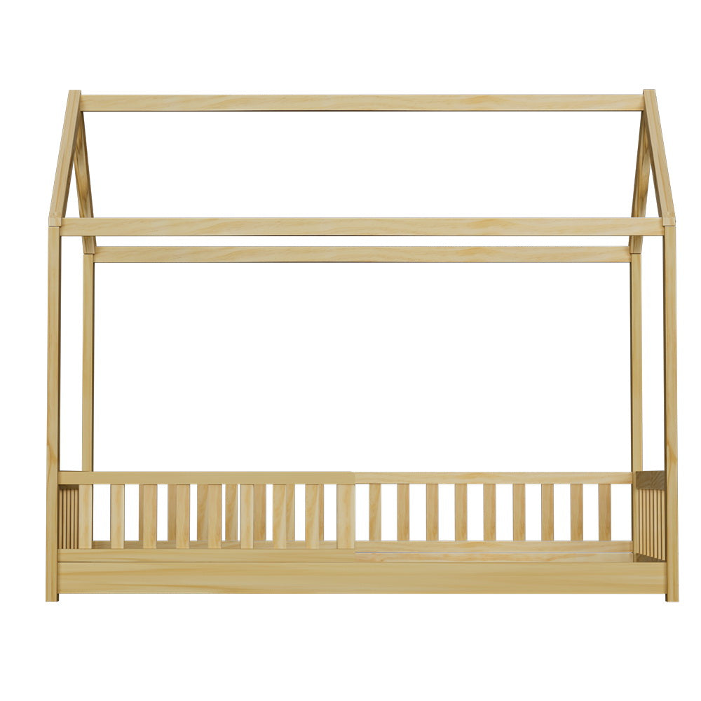 Artiss Wooden Bed Frame Single Size House Frame Pine Timber Base Platform Oak Artiss