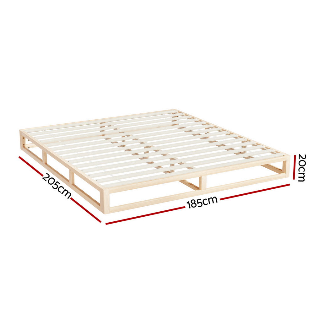 Artiss Bed Frame King Size Wooden Base Mattress Platform Timber Pine KALAM Artiss