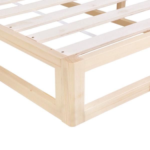 Artiss Bed Frame Queen Size Wooden Base Mattress Platform Timber Pine KALAM Artiss