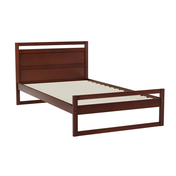 Artiss Bed Frame King Single Size Wooden Walnut WITTON Artiss