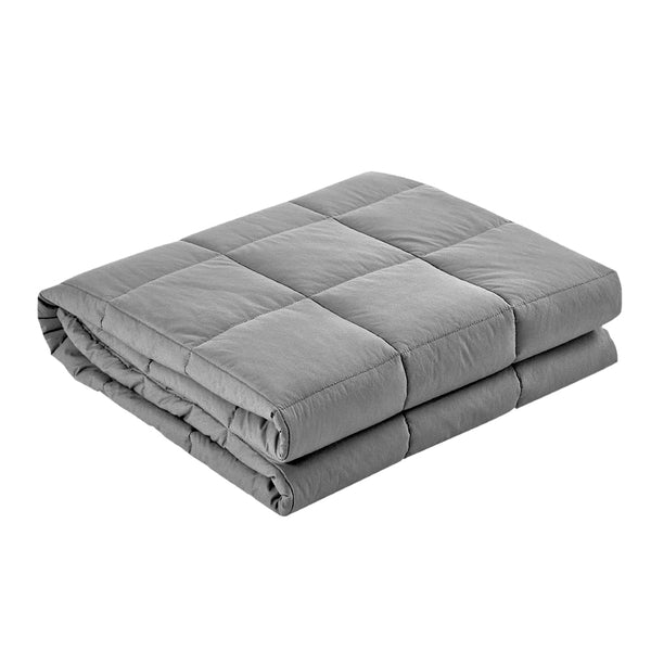 Giselle Bedding 7KG Microfibre Weighted Gravity Blanket Relaxing Calming Adult Light Grey freeshipping - Awezingly