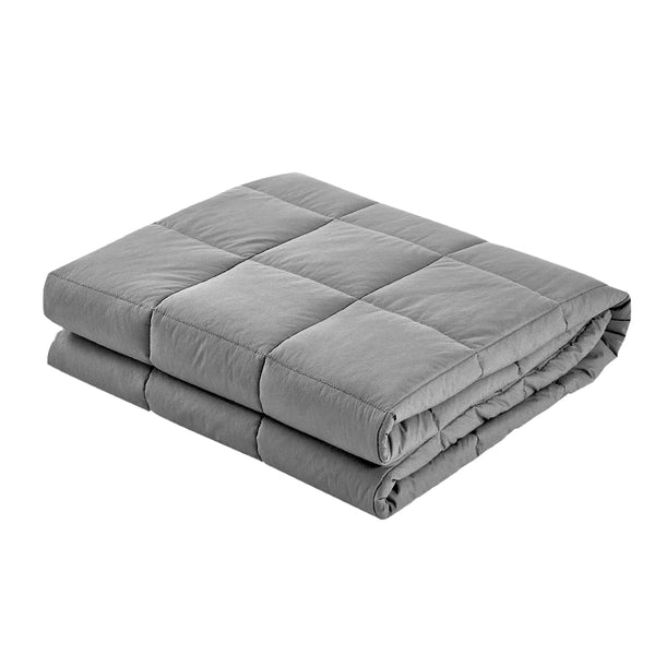 Giselle Bedding 7KG Microfibre Weighted Gravity Blanket Relaxing Calming Adult Light Grey freeshipping - Awezingly