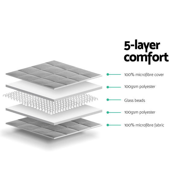 Giselle Bedding 7KG Microfibre Weighted Gravity Blanket Relaxing Calming Adult Light Grey freeshipping - Awezingly