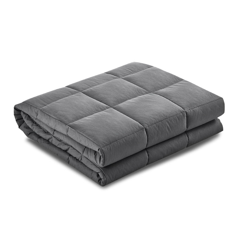 Weighted Blanket Adult 9KG Heavy Gravity Blankets Microfibre Cover Calming Relax Anxiety Relief Grey freeshipping - Awezingly