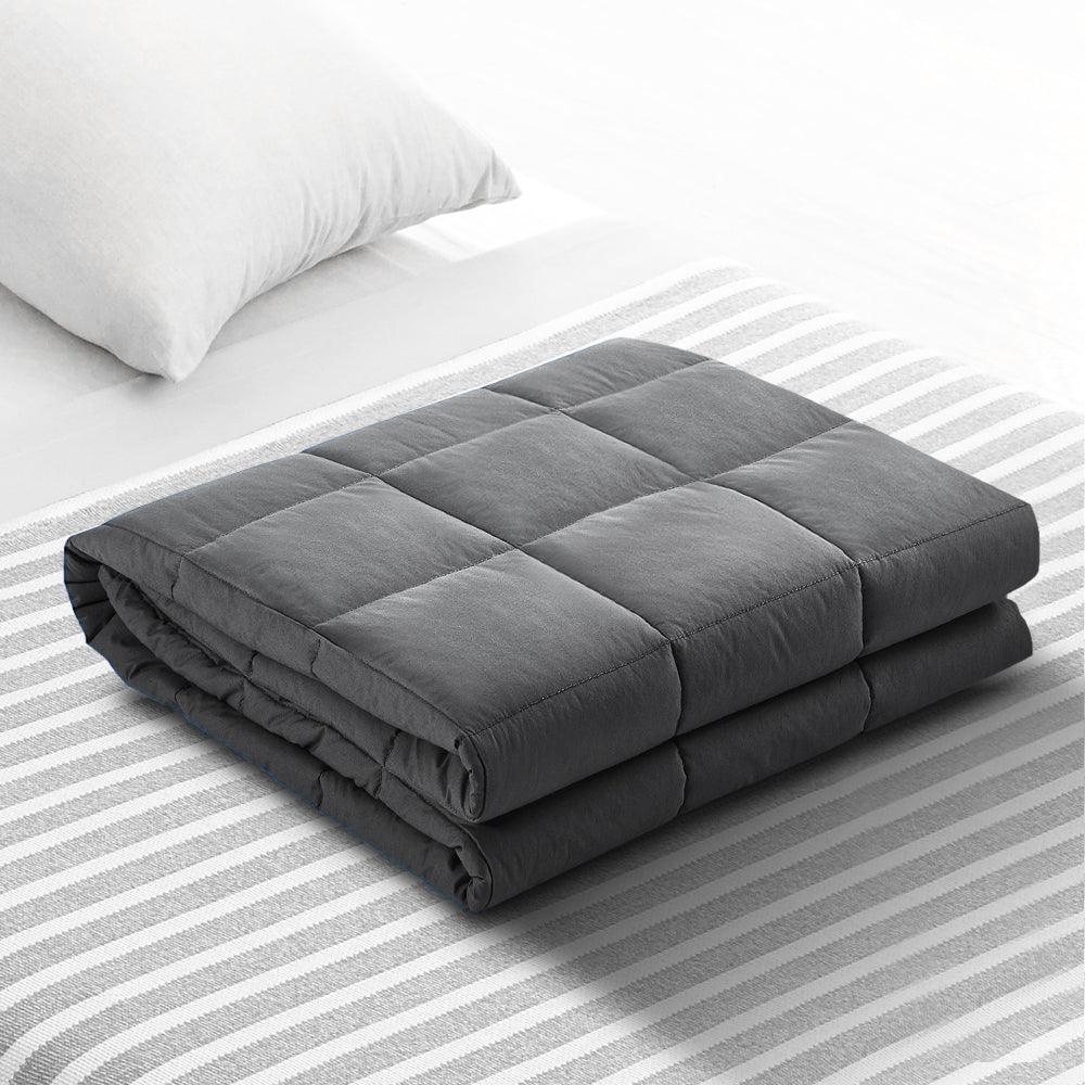 Weighted Blanket Adult 9KG Heavy Gravity Blankets Microfibre Cover Calming Relax Anxiety Relief Grey freeshipping - Awezingly