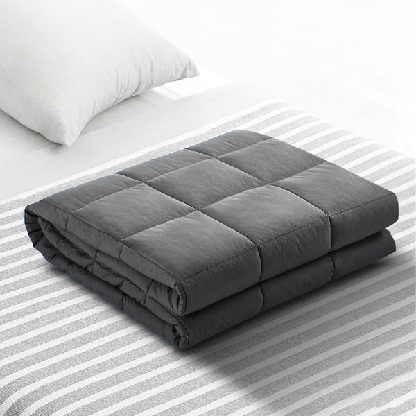 Weighted Blanket Adult 9KG Heavy Gravity Blankets Microfibre Cover Calming Relax Anxiety Relief Grey freeshipping - Awezingly