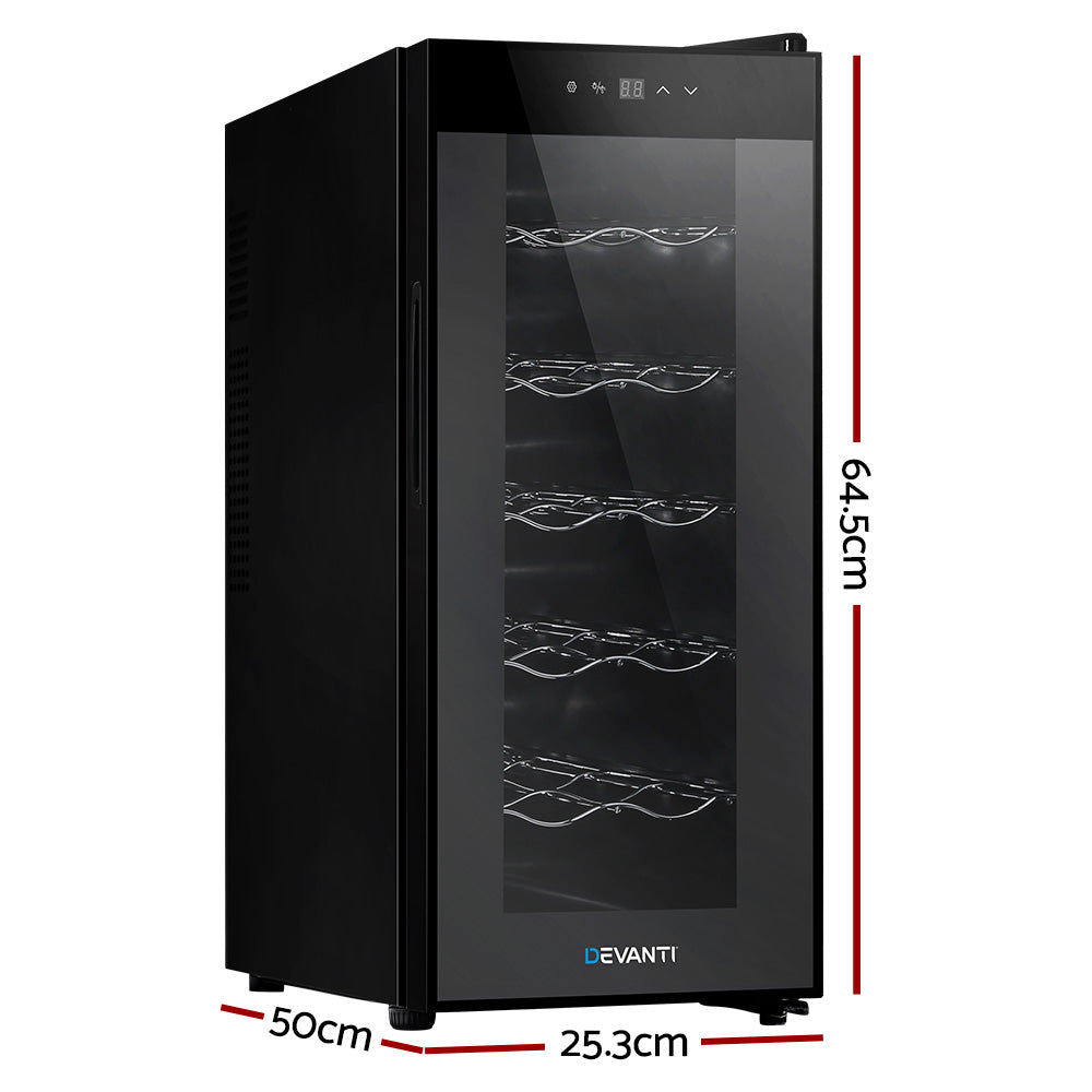 Devanti  Cooler 12 Bottle Thermoelectric Fridge Storage Chiller freeshipping - Awezingly