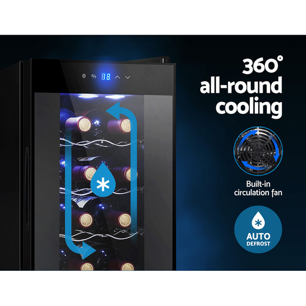 Devanti  Cooler 12 Bottle Thermoelectric Fridge Storage Chiller freeshipping - Awezingly