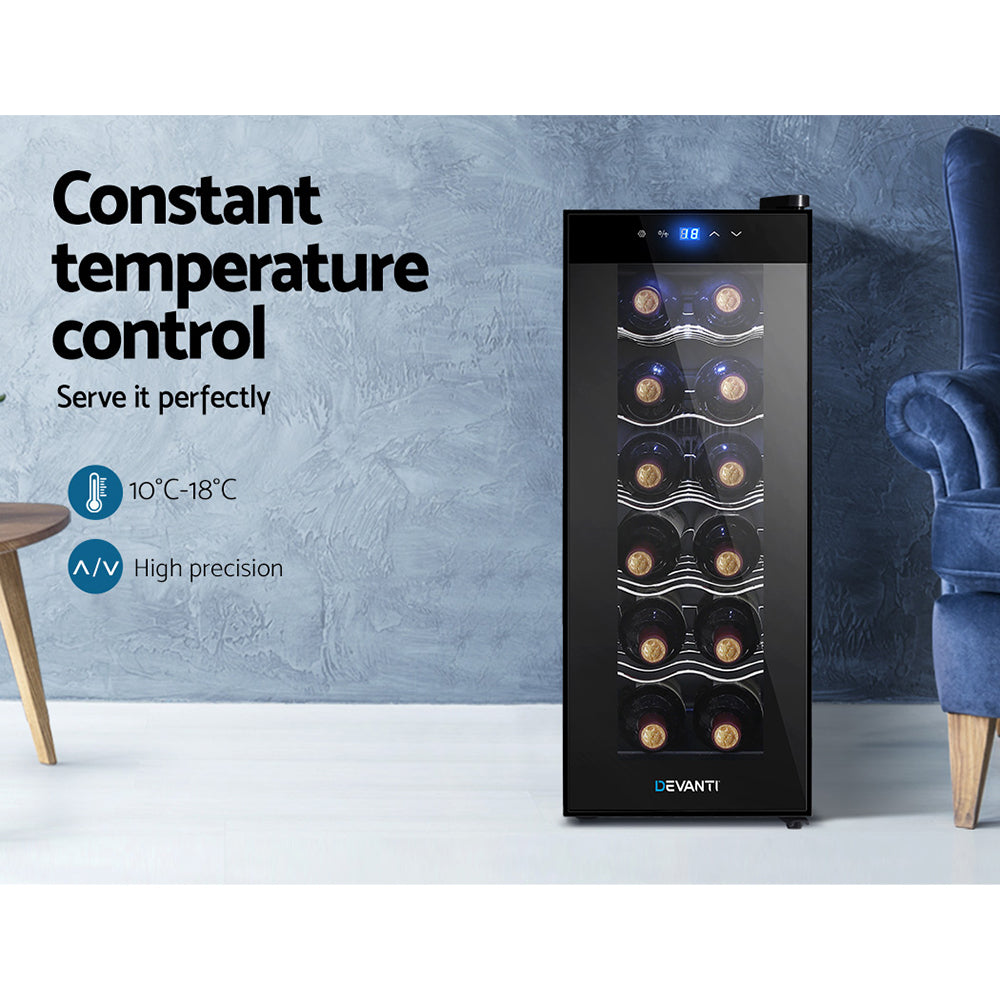 Devanti  Cooler 12 Bottle Thermoelectric Fridge Storage Chiller freeshipping - Awezingly