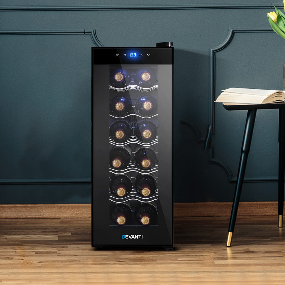 Devanti  Cooler 12 Bottle Thermoelectric Fridge Storage Chiller freeshipping - Awezingly