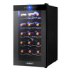 Devanti Cooler 18 Bottles Glass Door Beverage Cooler Thermoelectric Fridge Black