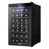 Devanti Cooler 28 Bottles Glass Door Beverage Cooler Thermoelectric Fridge Black