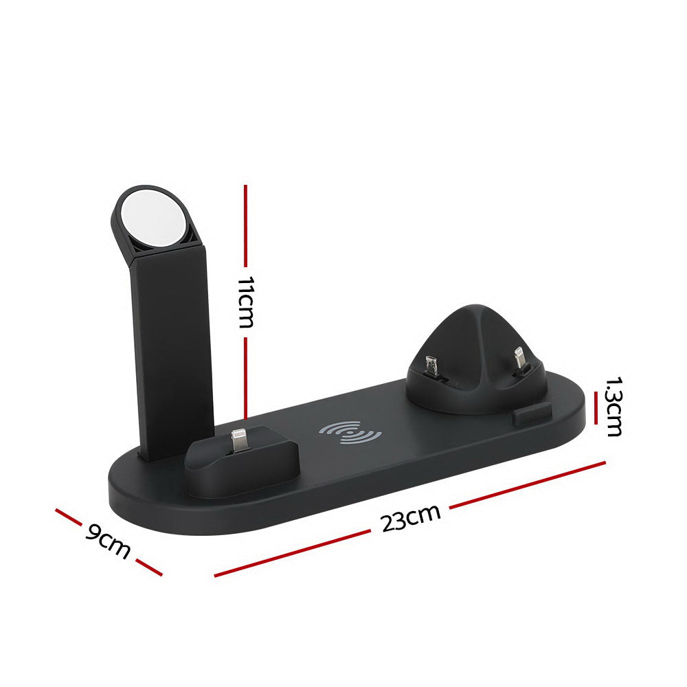 Devanti 4-in-1 Wireless Charger Dock Multi-function Charging Station for Phone Devanti
