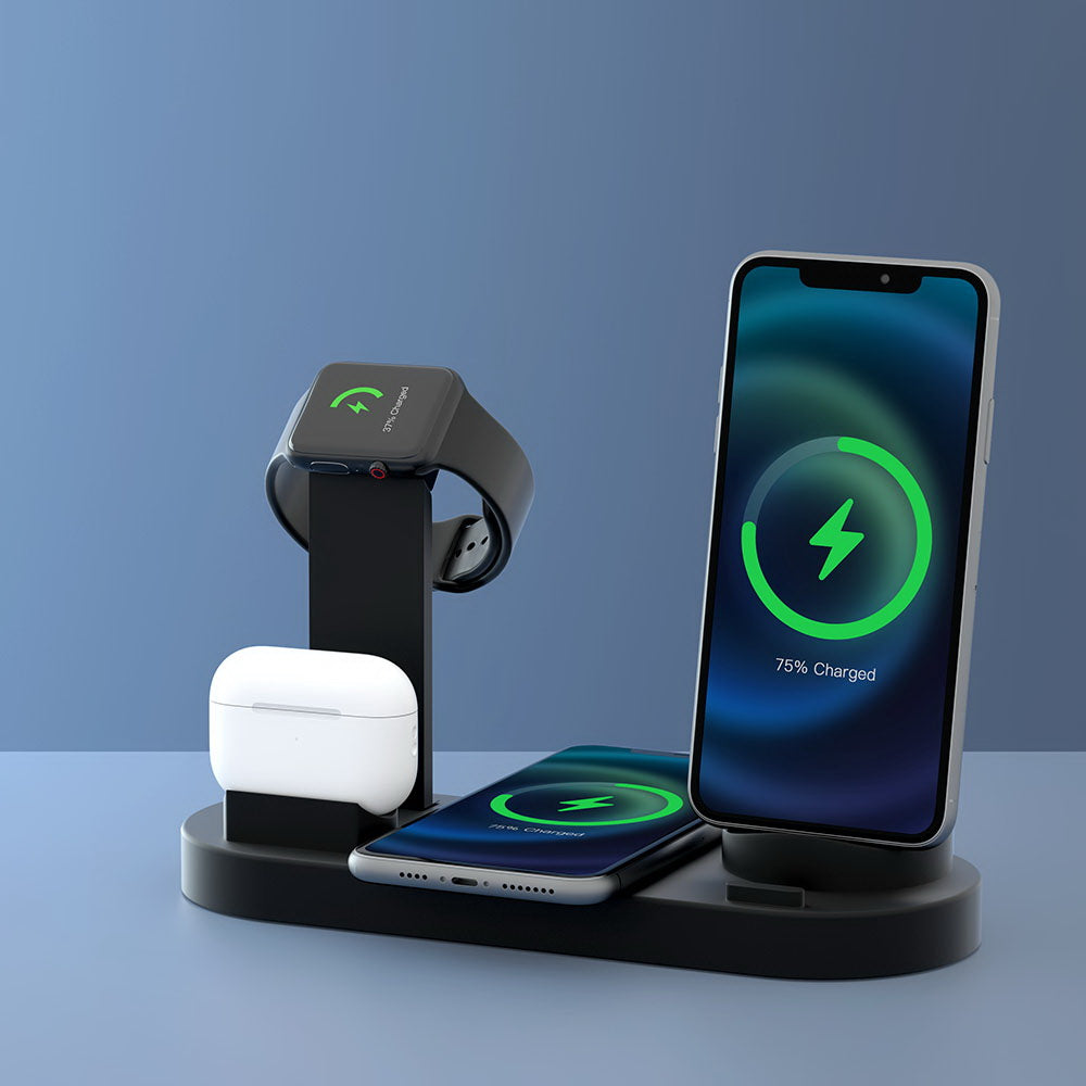 Devanti 4-in-1 Wireless Charger Dock Multi-function Charging Station for Phone Devanti