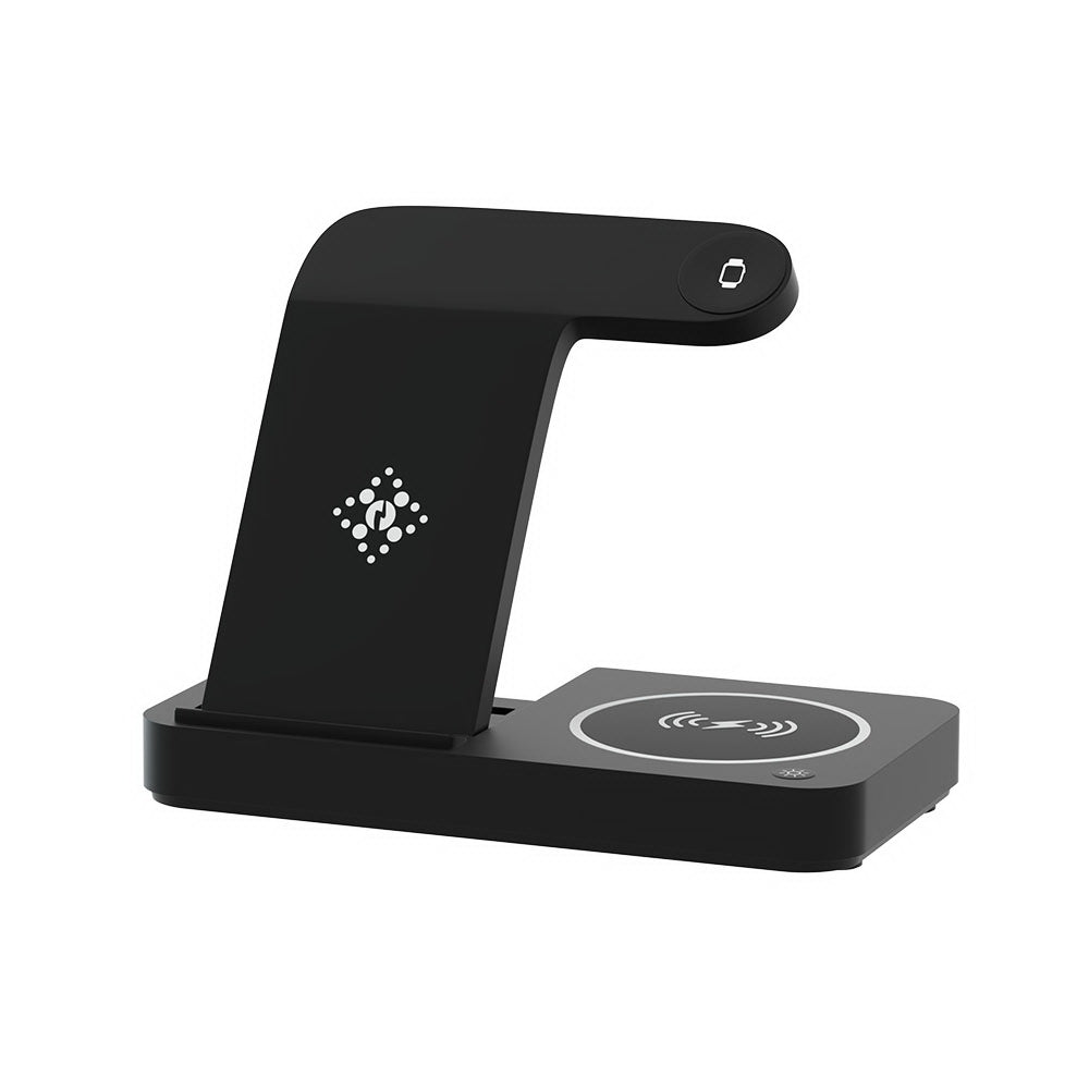 Devanti 4-in-1 Wireless Charger Station Fast Charging for Phone Black Devanti