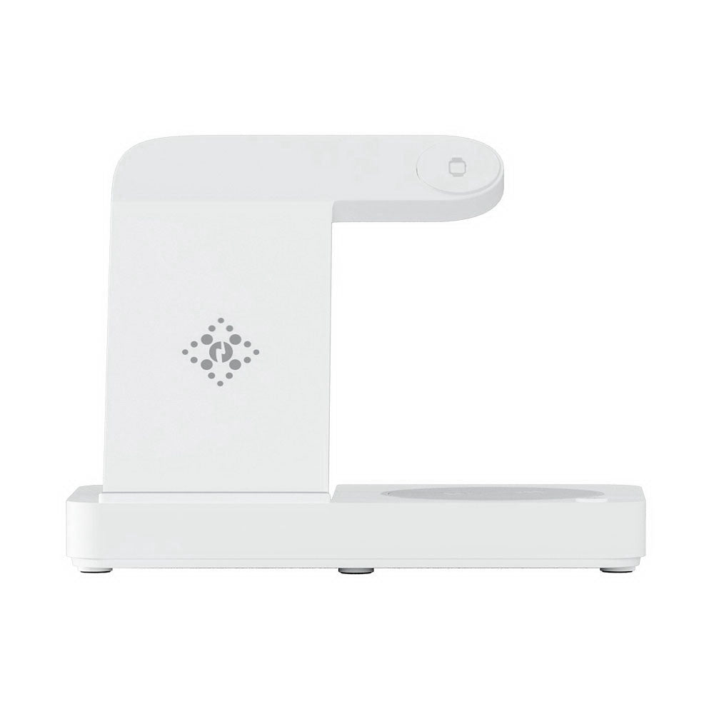Devanti 4-in-1 Wireless Charger Dock Fast Charging for Phone White Devanti