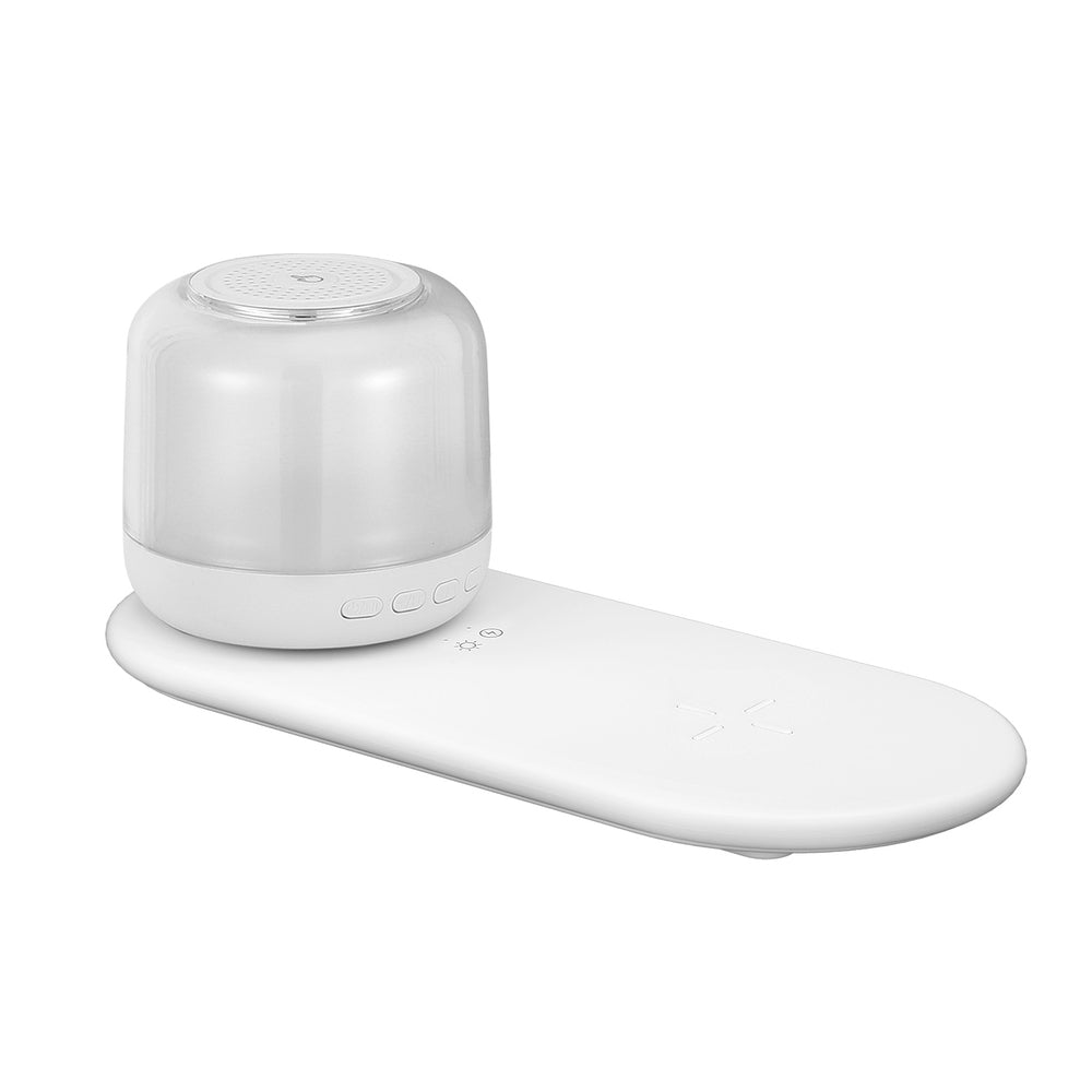 Devanti 3 in 1 Wireless Charger 15W Fast Charging RGB Light Bluetooth Speaker for Phone Devanti
