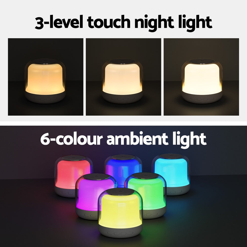 Devanti 3 in 1 Wireless Charger 15W Fast Charging RGB Light Bluetooth Speaker for Phone Devanti