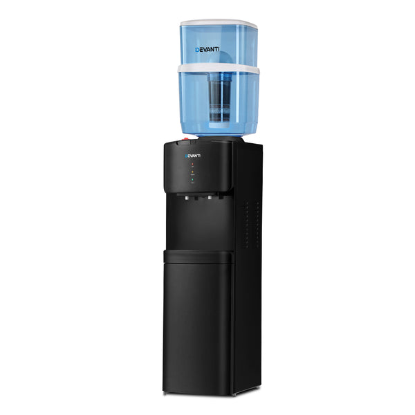 Devanti Water Cooler Chiller Dispenser Bottle Stand Filter Purifier Office Black freeshipping - Awezingly