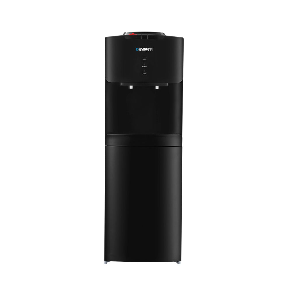 Devanti Water Cooler Dispenser Mains Bottle Stand Hot Cold Tap Office Black freeshipping - Awezingly
