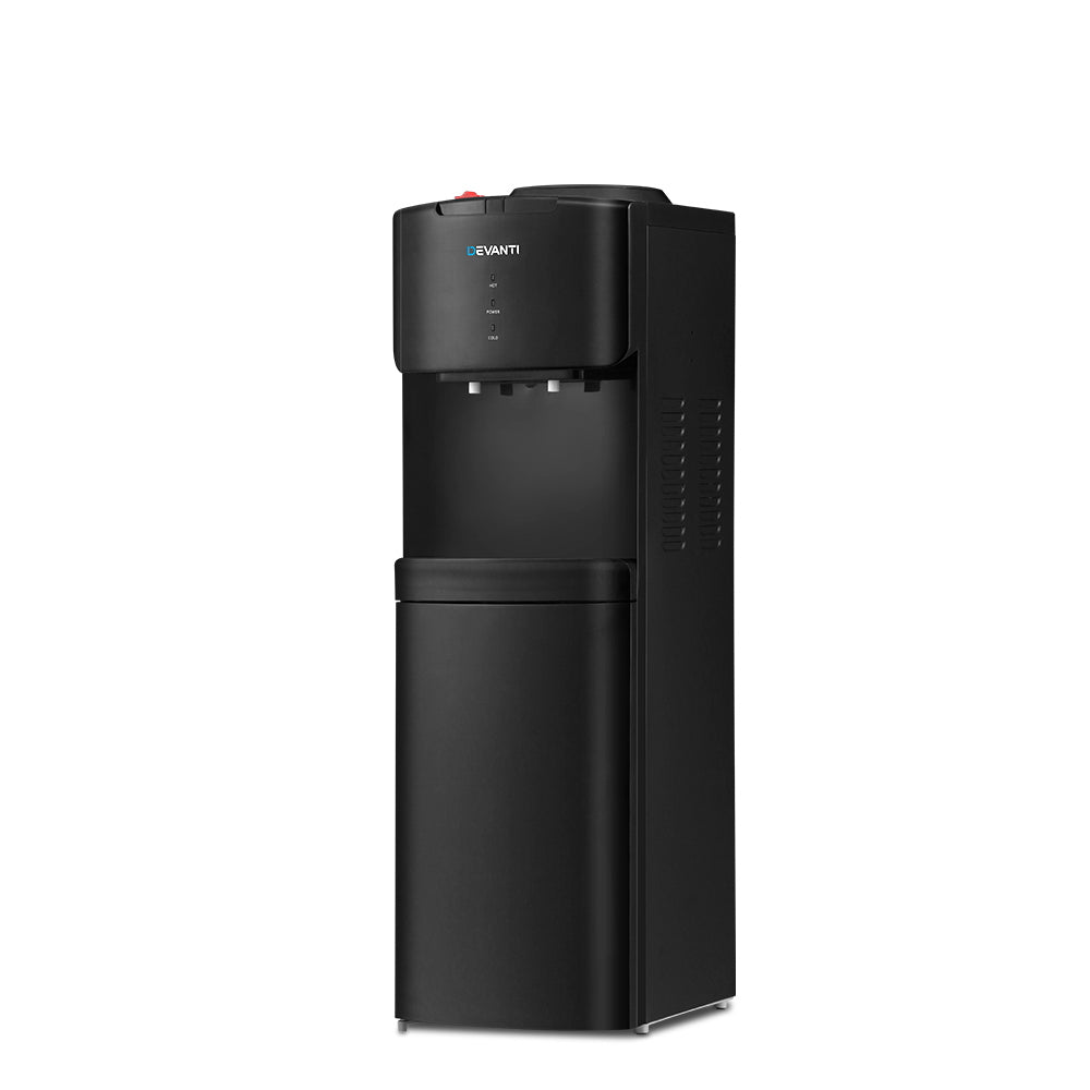 Devanti Water Cooler Dispenser Mains Bottle Stand Hot Cold Tap Office Black freeshipping - Awezingly