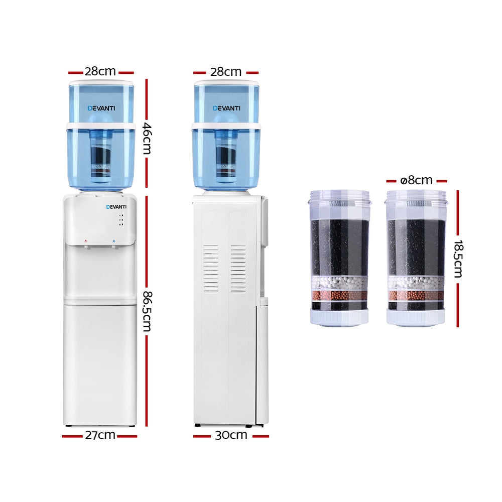 Devanti 22L Water Cooler Dispenser Hot Cold Taps Purifier Filter Replacement freeshipping - Awezingly