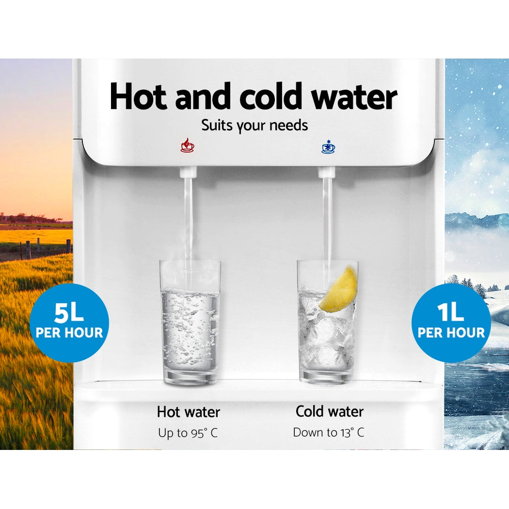 Devanti Water Cooler Dispenser Bottle Filter Purifier Hot Cold Taps Free Standing Office freeshipping - Awezingly