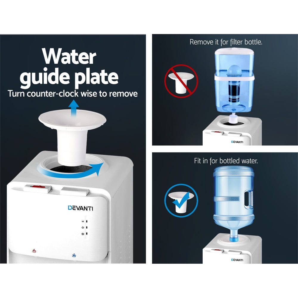 Devanti Water Cooler Dispenser Bottle Filter Purifier Hot Cold Taps Free Standing Office freeshipping - Awezingly