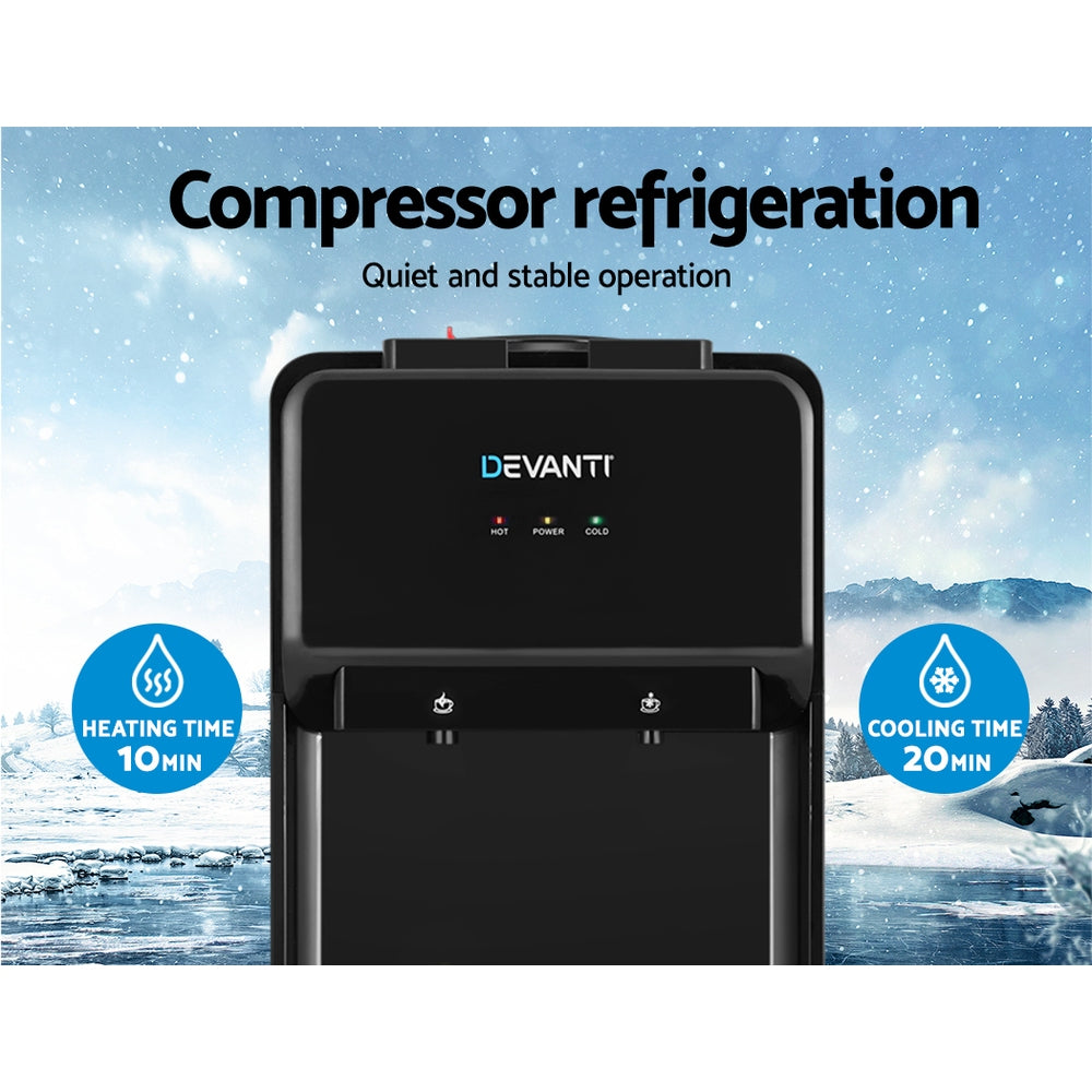 Devanti Water Cooler Dispenser Bench Top Black Devanti