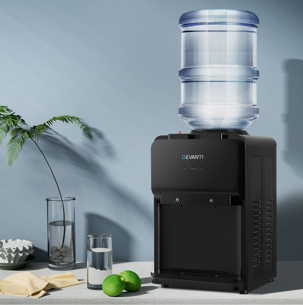 Devanti Water Cooler Dispenser Bench Top Black Devanti