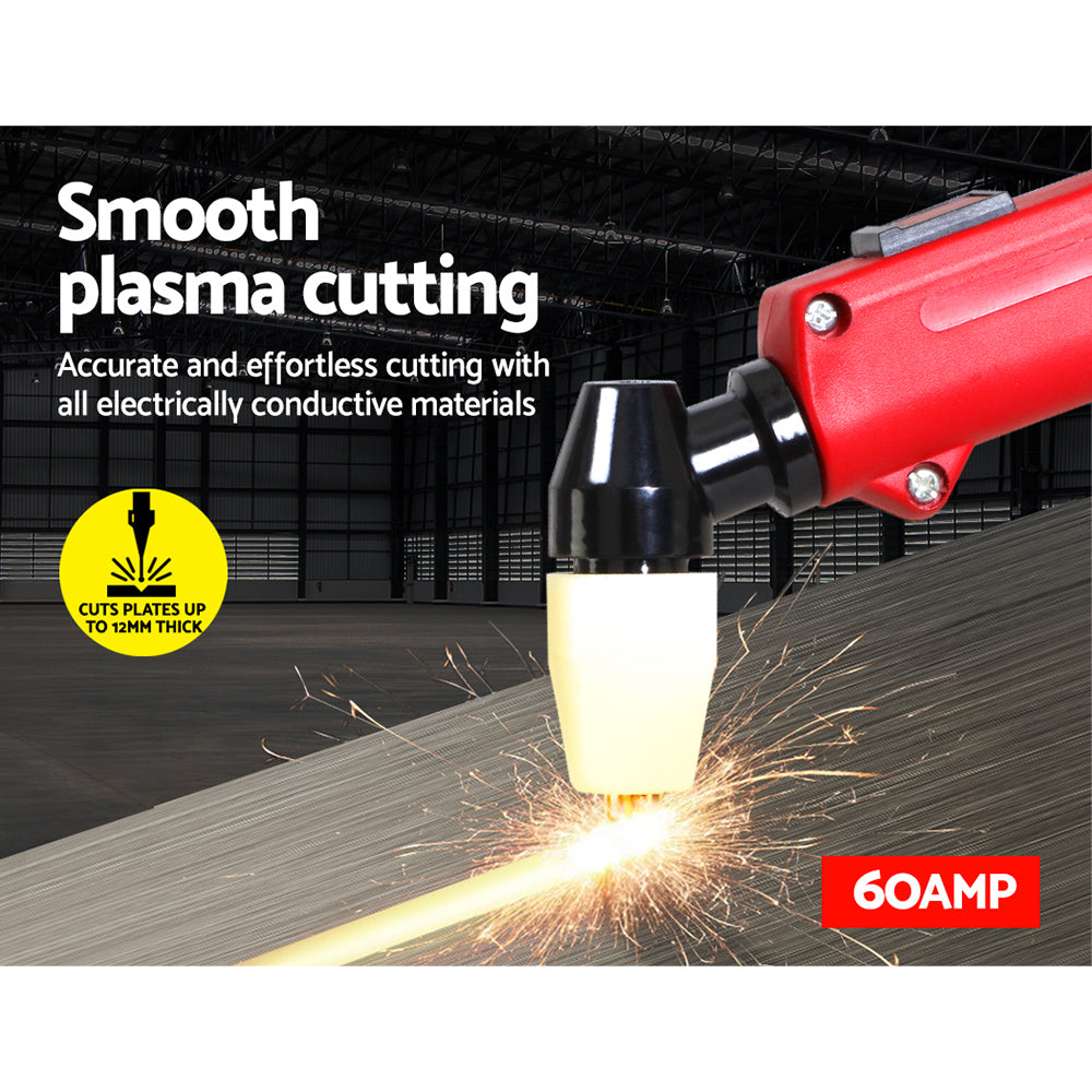 Giantz 60Amp Inverter Welder Plasma Cutter Gas DC iGBT Welding Machine Portable Giantz